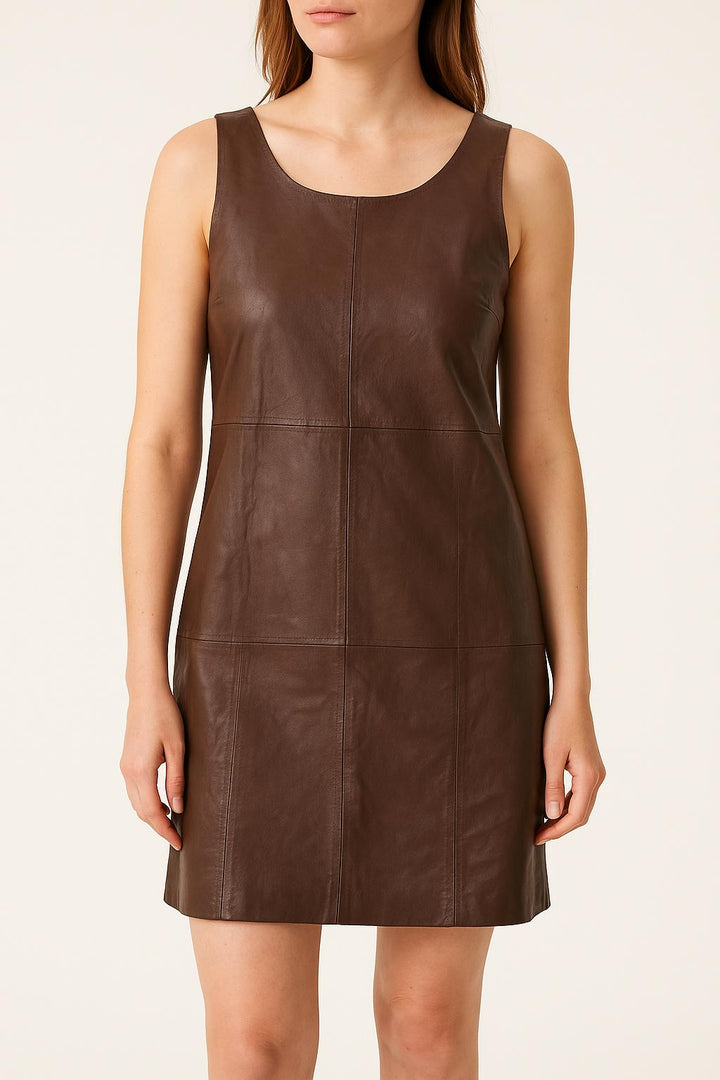 Robe Sans Manches Marron - Taille M/38 de la marque Weekend Max Mara | PARAD62660 - Vendu par Paradigme - Image 1