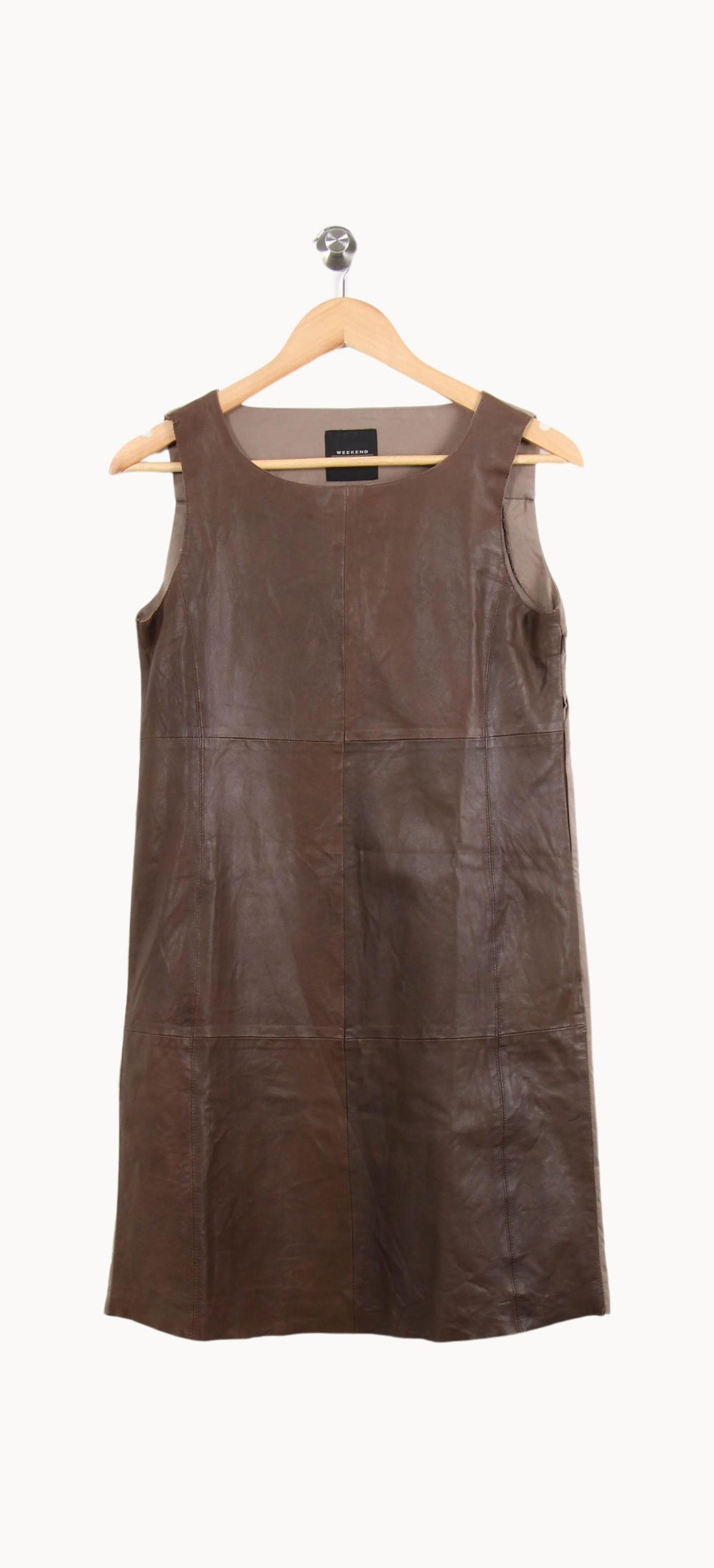 Robe Sans Manches Marron - Taille M/38 de la marque Weekend Max Mara | PARAD62660 - Vendu par Paradigme - Image 2