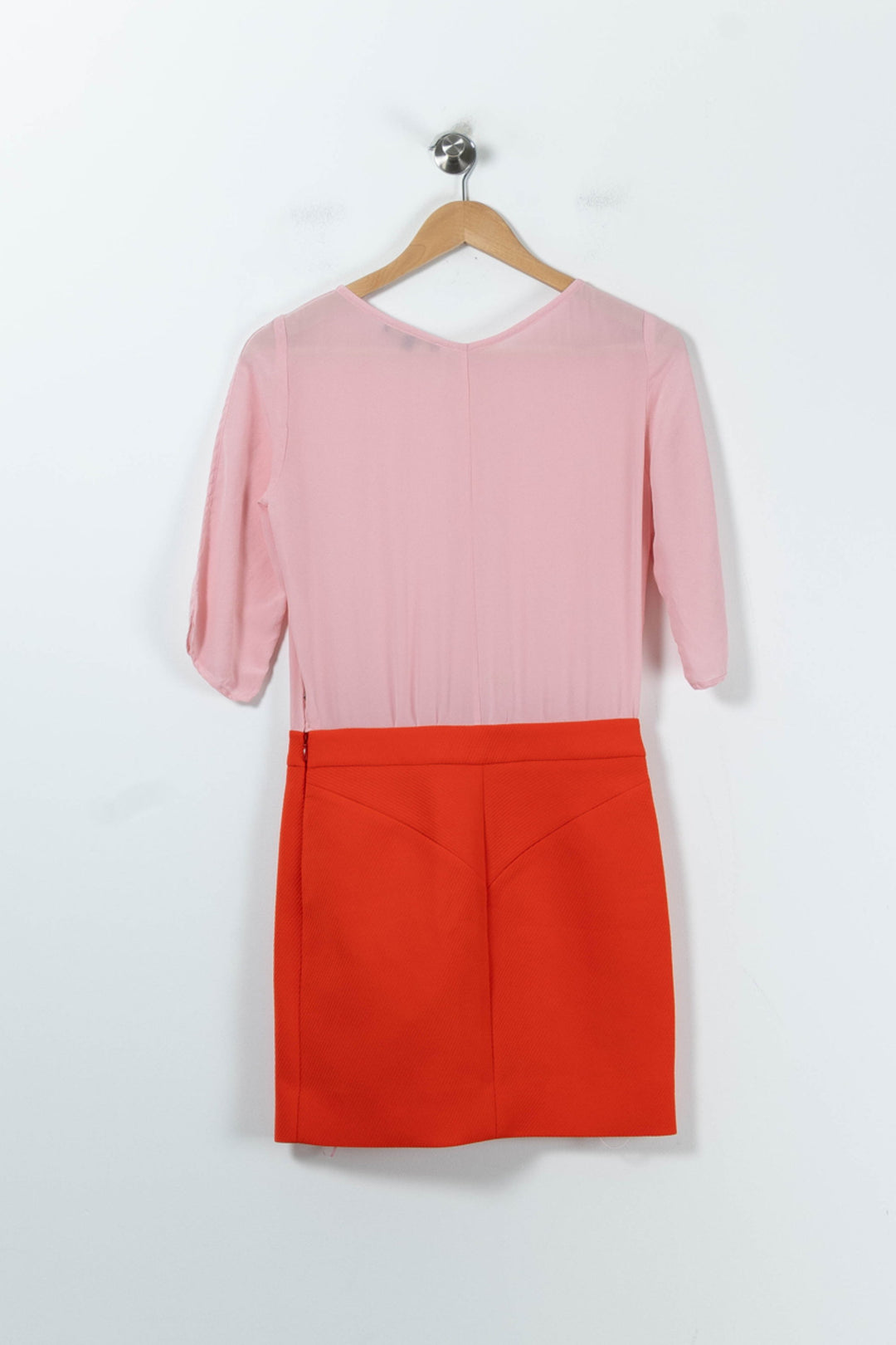 Robe Courte Rose et Rouge - Taille S/36 de la marque Maje | PARAD62662 - Vendu par Paradigme - Image 4