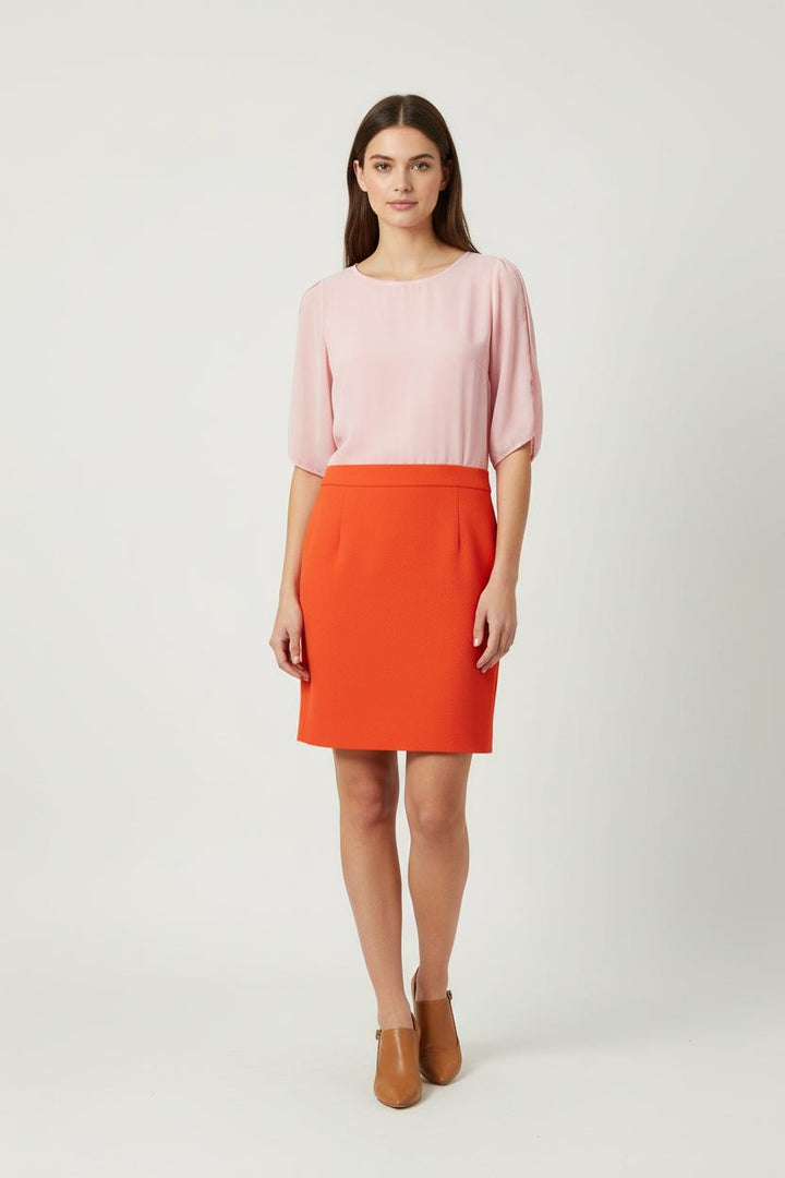 Robe Courte Rose et Rouge - Taille S/36 de la marque Maje | PARAD62662 - Vendu par Paradigme - Image 1