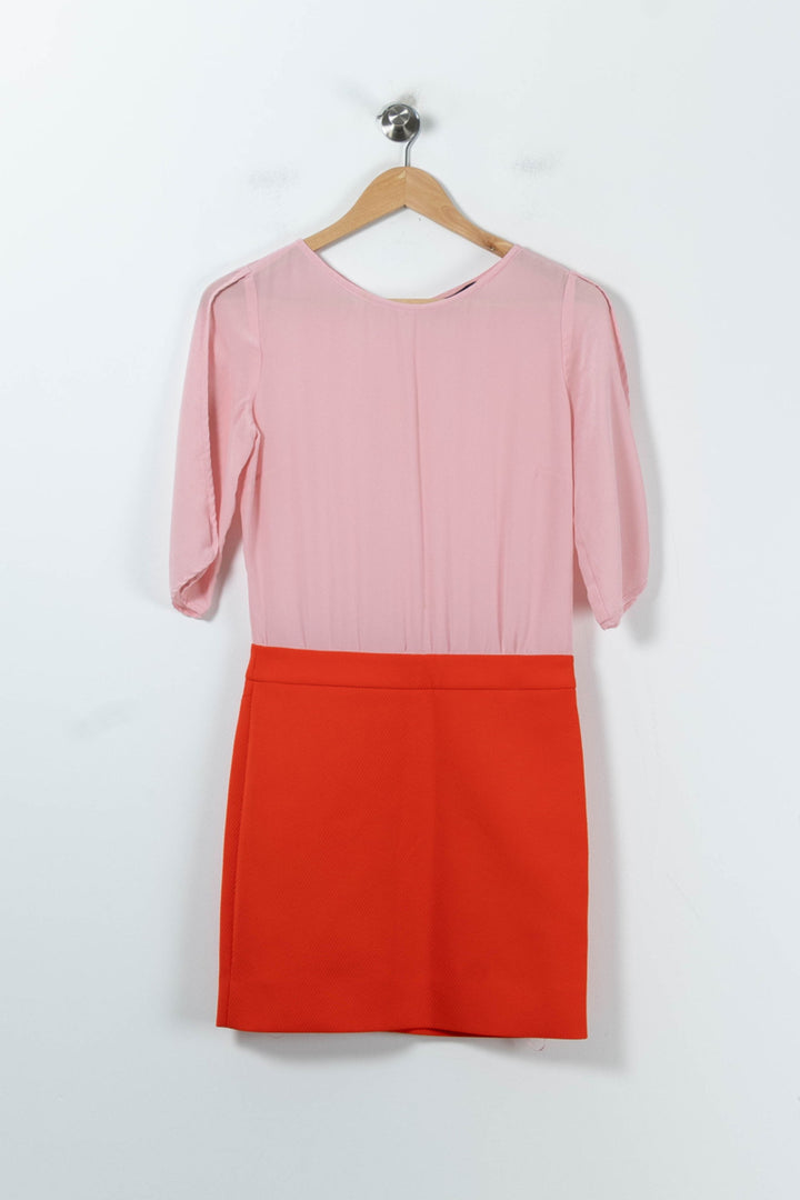 Robe Courte Rose et Rouge - Taille S/36 de la marque Maje | PARAD62662 - Vendu par Paradigme - Image 2