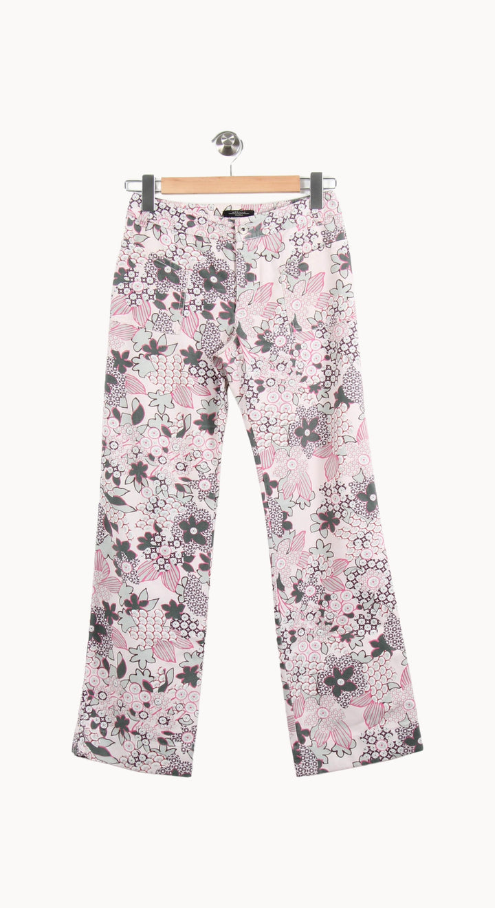 Pantalon Évasé Rose et Noir - Taille XS/34 de la marque Weekend Max Mara | PARAD62671 - Vendu par Paradigme - Image 2