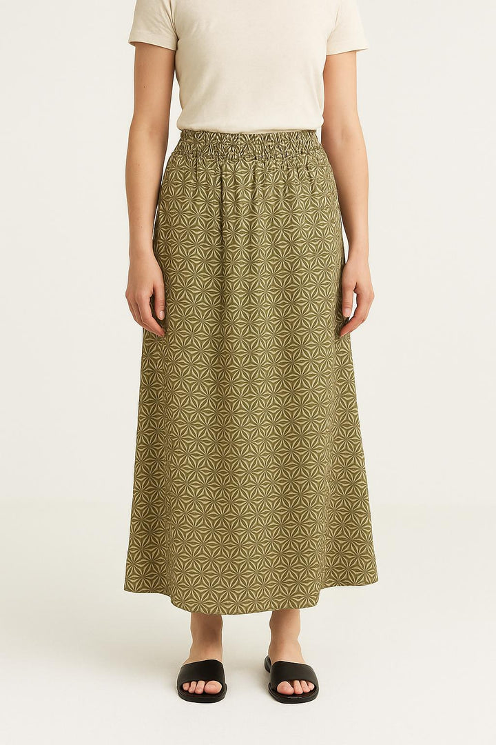 Jupe Longue Verte et Blanche - Taille M/38 de la marque La Petite Etoile | PARAD62682 - Vendu par Paradigme - Image 1