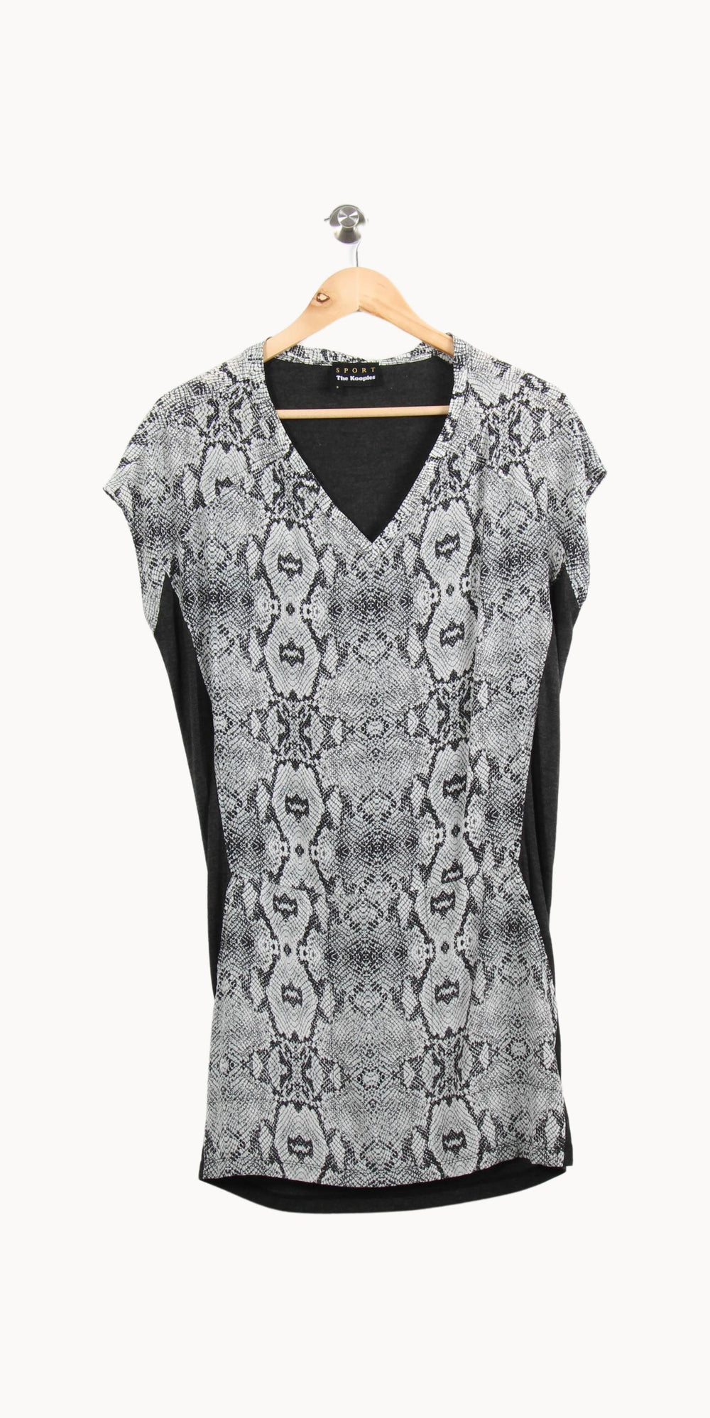 Robe Courte Grise et Noire - Taille S/36 de la marque The Kooples - Sport | PARAD62683 - Vendu par Paradigme - Image 2