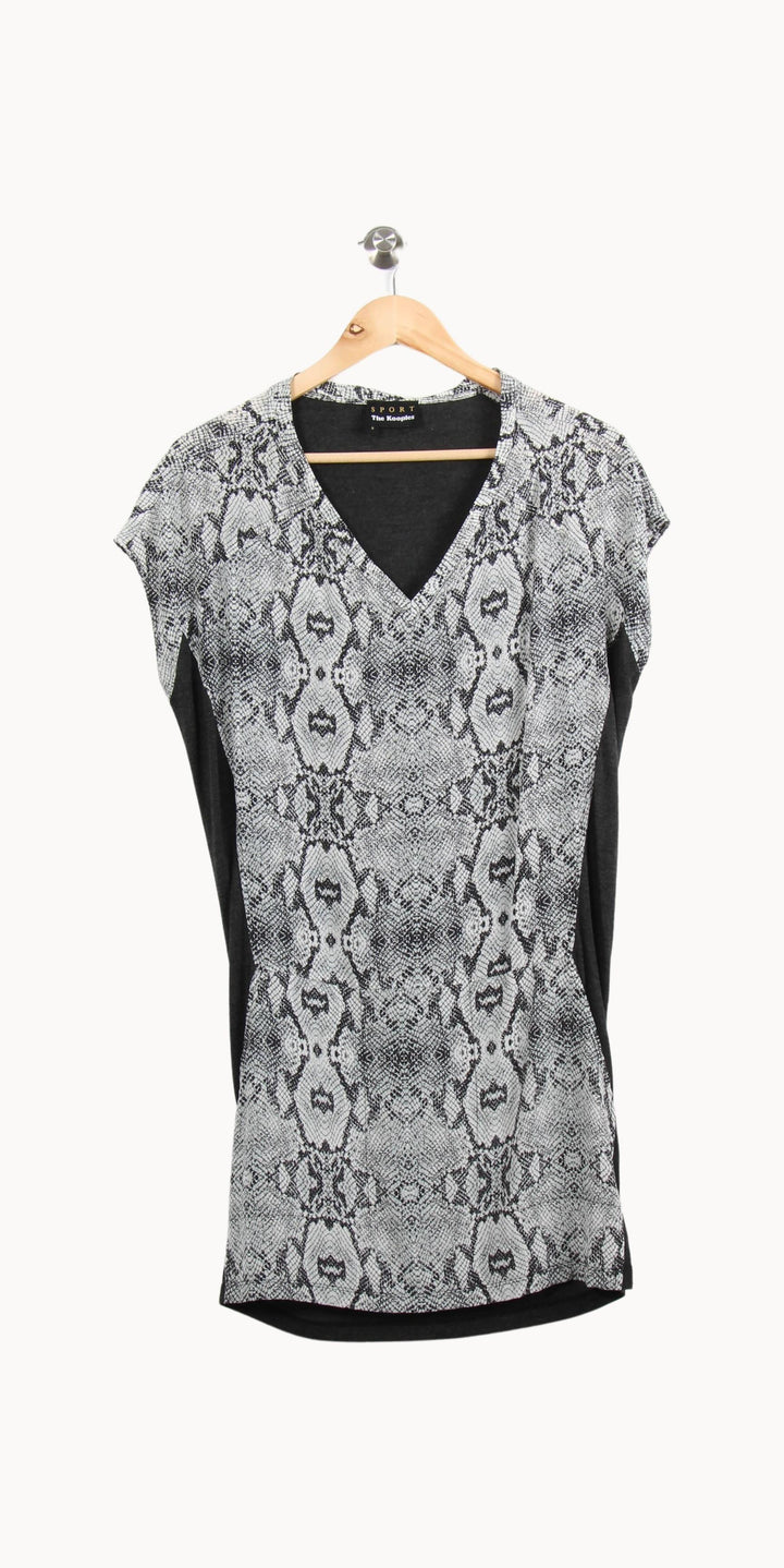 Robe Courte Grise et Noire - Taille S/36 de la marque The Kooples - Sport | PARAD62683 - Vendu par Paradigme - Image 2