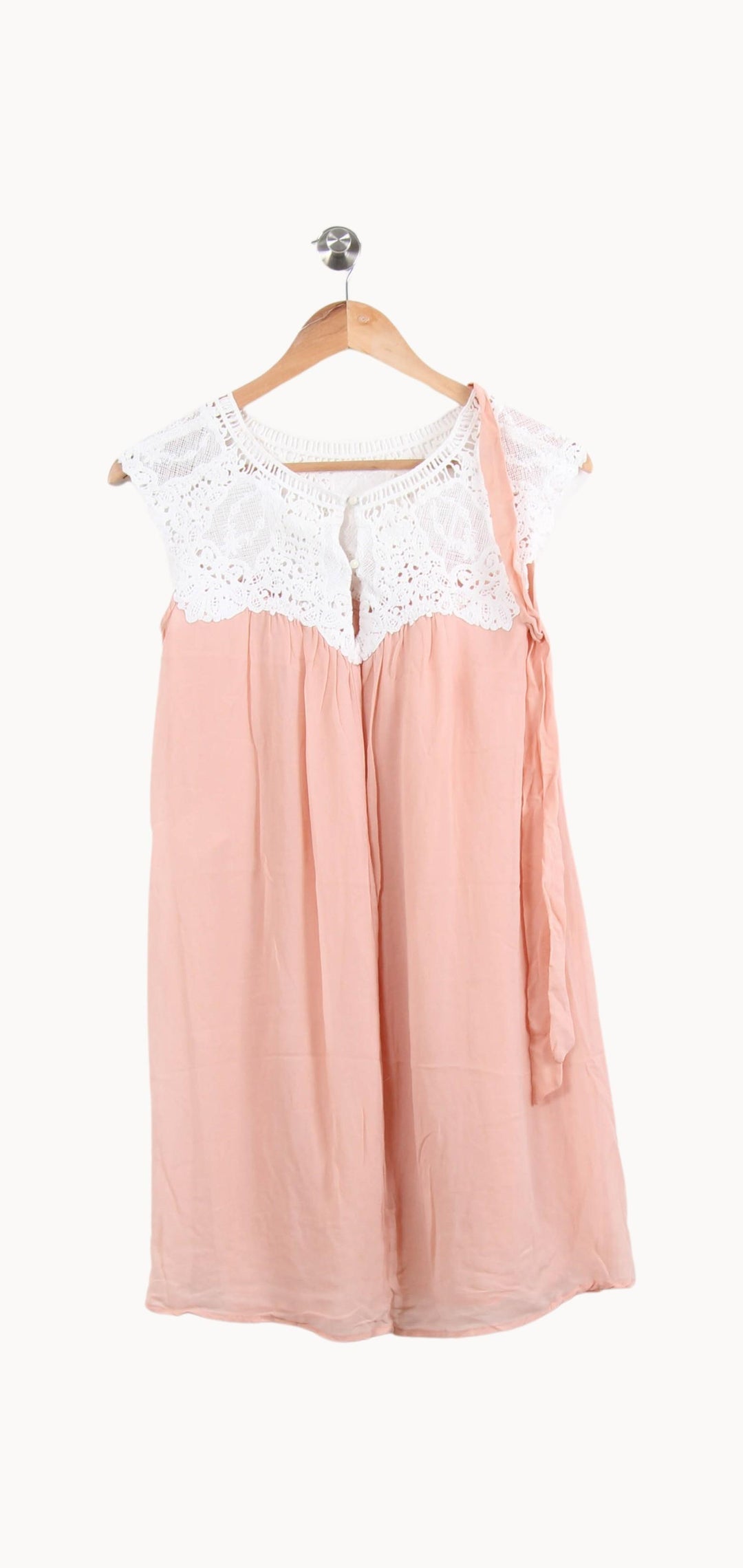 Robe Courte Rose et Blanche - Taille XS/34 de la marque Sézane | PARAD62687 - Vendu par Paradigme - Image 4