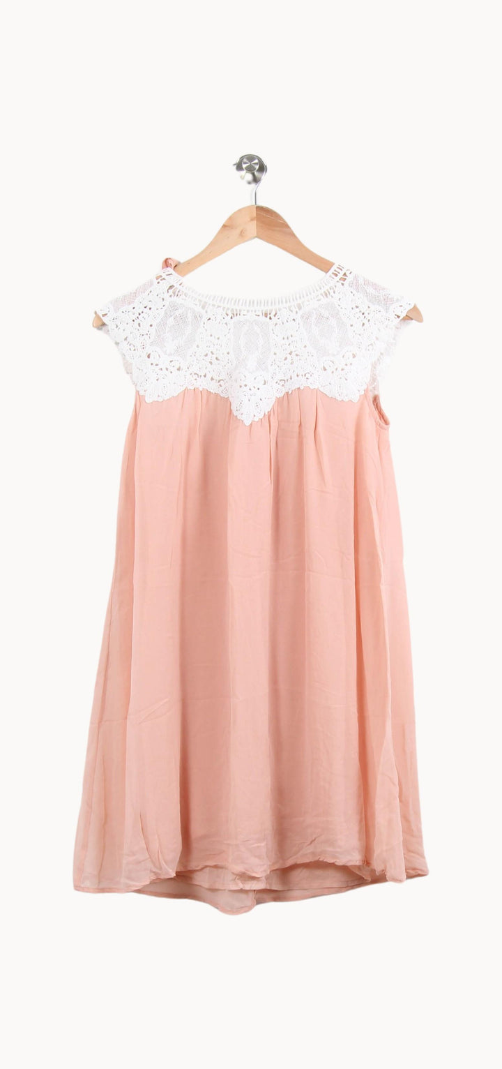 Robe Courte Rose et Blanche - Taille XS/34 de la marque Sézane | PARAD62687 - Vendu par Paradigme - Image 2