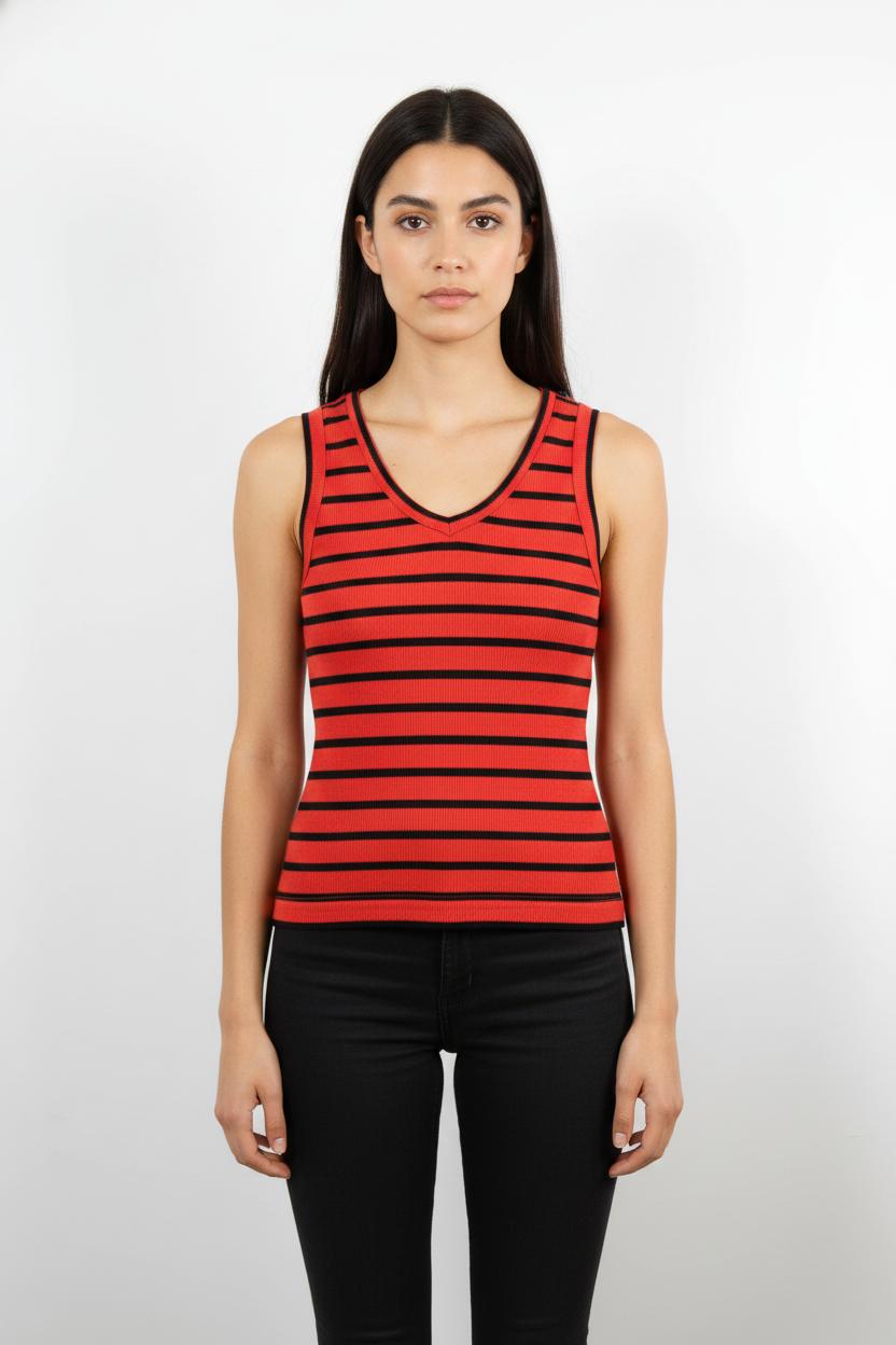 Débardeur Rouge et Noir - Taille S/36