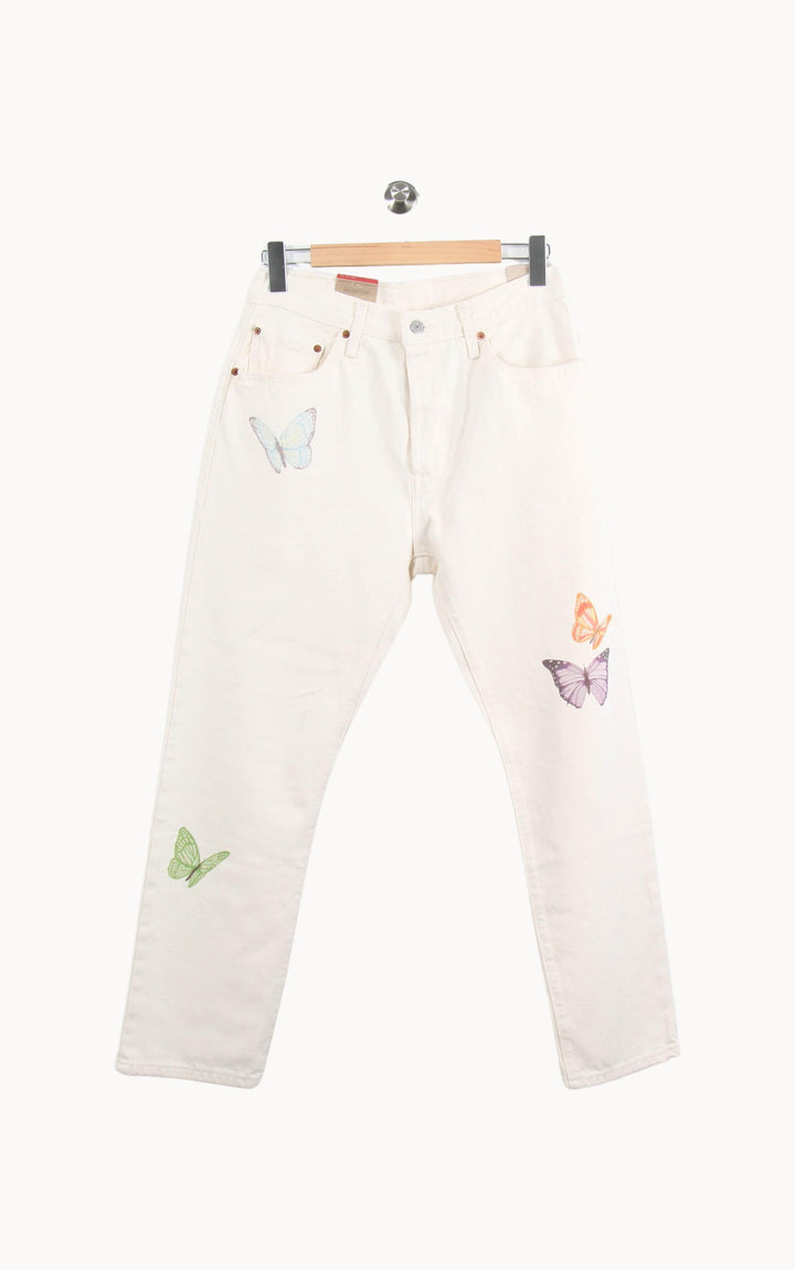 Jean Droit Blanc - Taille L/40 de la marque Levi's | PARAD62709 - Vendu par Paradigme - Image 2