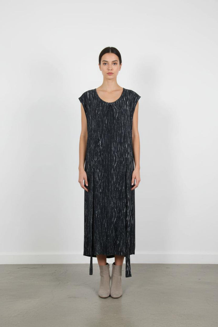 Robe Droite Bleu et Argenté - Taille M/38