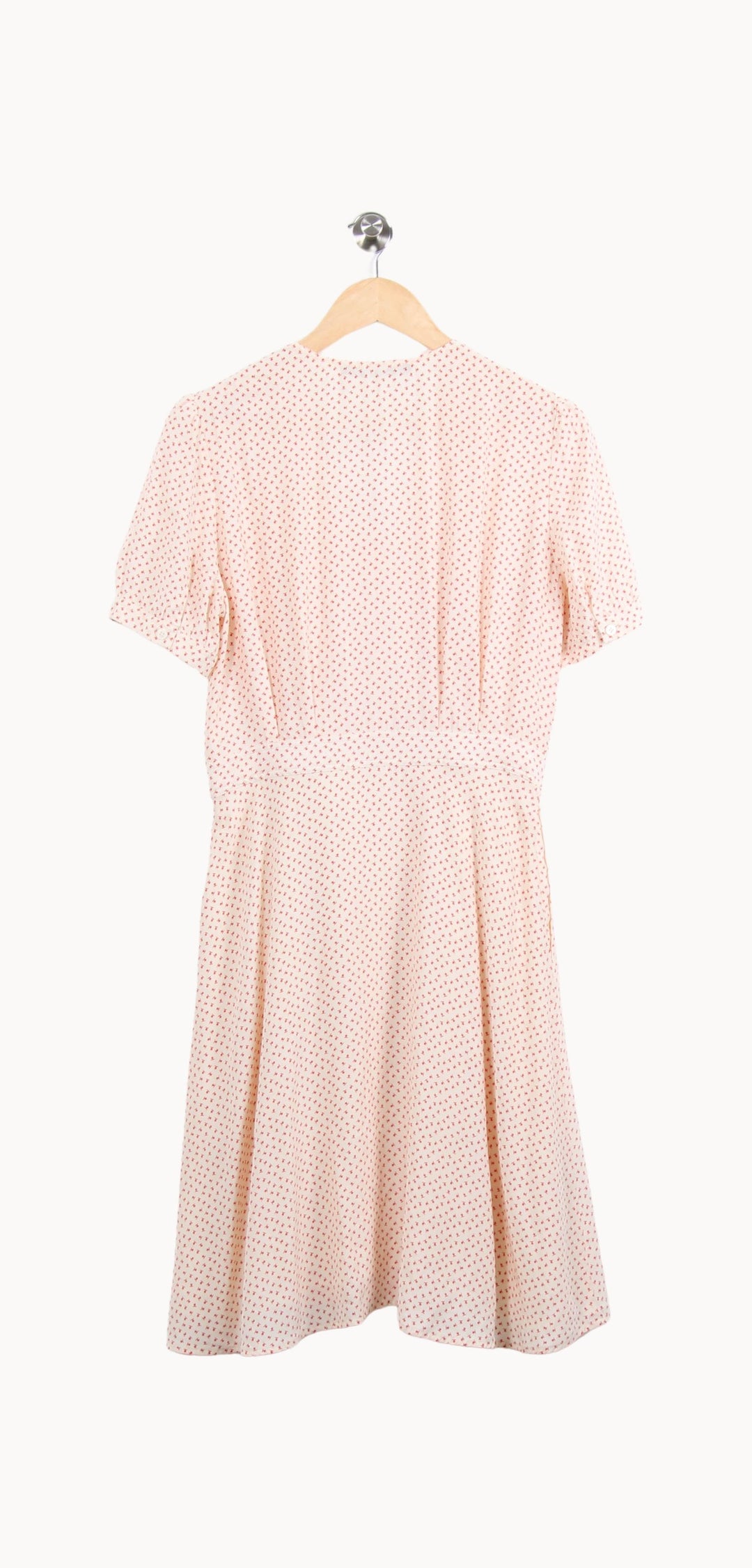Robe portefeuille beige à motifs rouges - Taille L/40 de la marque Comptoir des Cotonniers | PARAD62732 - Vendu par Paradigme - Image 4