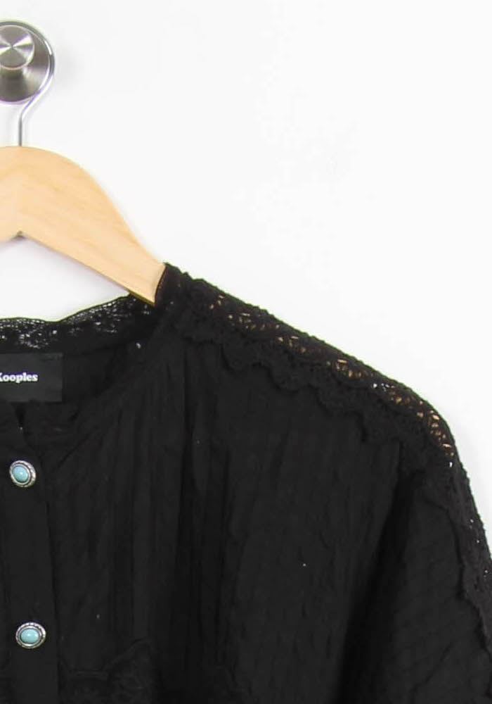 Robe Boutonnée Noire - Taille L/40 de la marque The Kooples | PARAD62738 - Vendu par Paradigme - Image 3