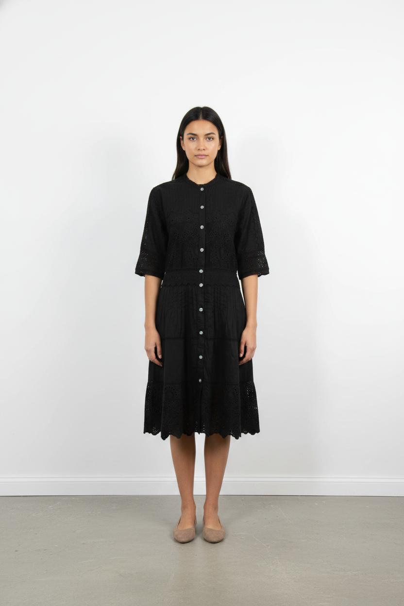 Robe Boutonnée Noire - Taille L/40