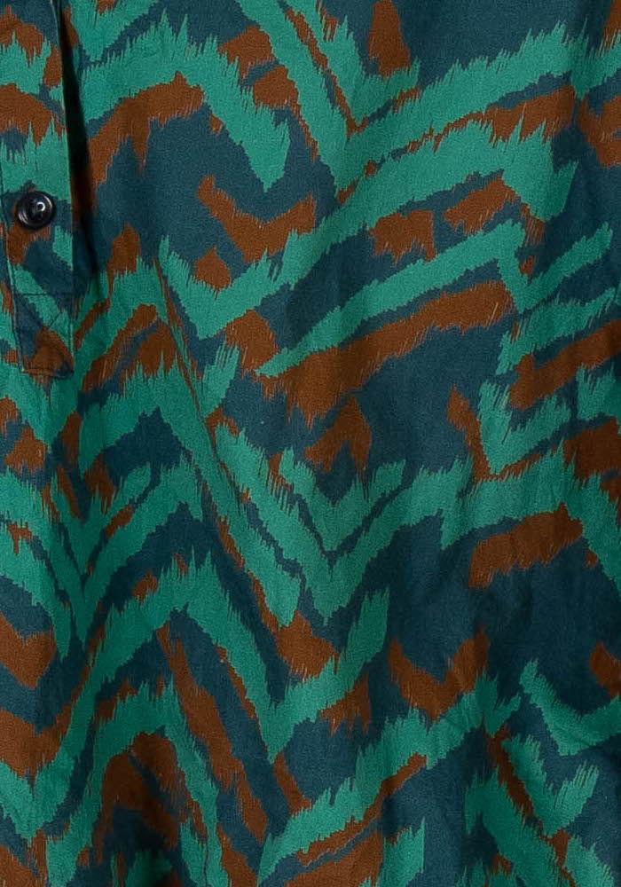 Blouse Verte et Marron - Taille L/40 de la marque Caroll | PARAD62746 - Vendu par Paradigme - Image 3