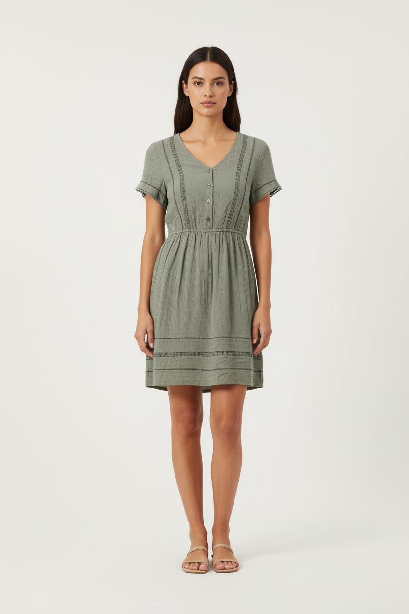 Robe Courte Verte - Taille XS/34 de la marque IKKS | PARAD62766 - Vendu par Paradigme - Image 1
