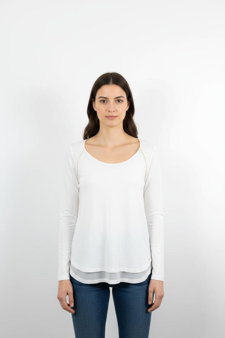 Tee-shirt Manches Longues Blanc - Taille T.U.