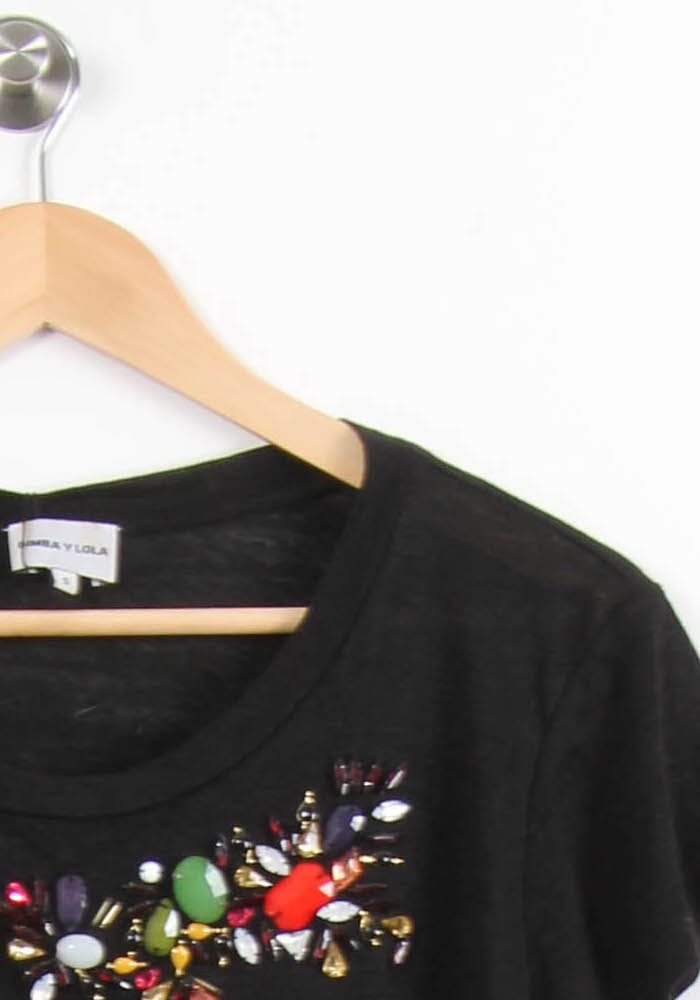 Tee-shirt Noir - Taille S/36 de la marque Bimba y Lola | PARAD62781 - Vendu par Paradigme - Image 3