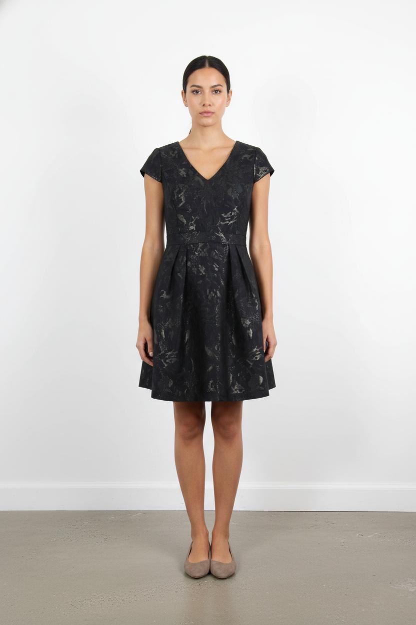 Robe Courte Noire et Argentée - Taille XS/34