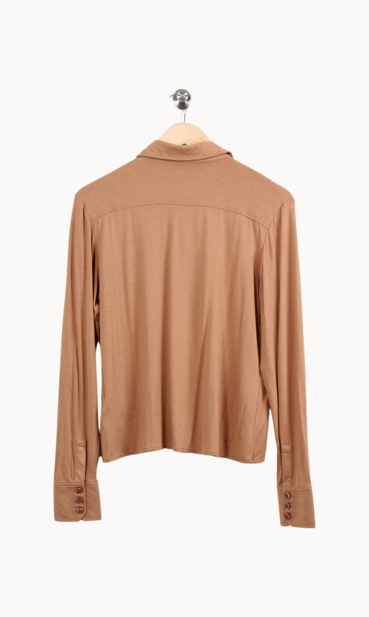 Chemise Marron - Taille S/36 de la marque Caroll | PARAD62789 - Vendu par Paradigme - Image 4