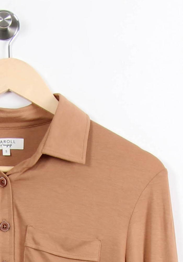 Chemise Marron - Taille S/36 de la marque Caroll | PARAD62789 - Vendu par Paradigme - Image 3
