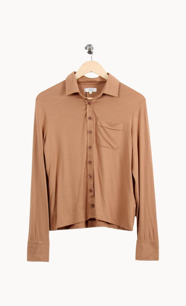 Chemise Marron - Taille S/36 de la marque Caroll | PARAD62789 - Vendu par Paradigme - Image 2