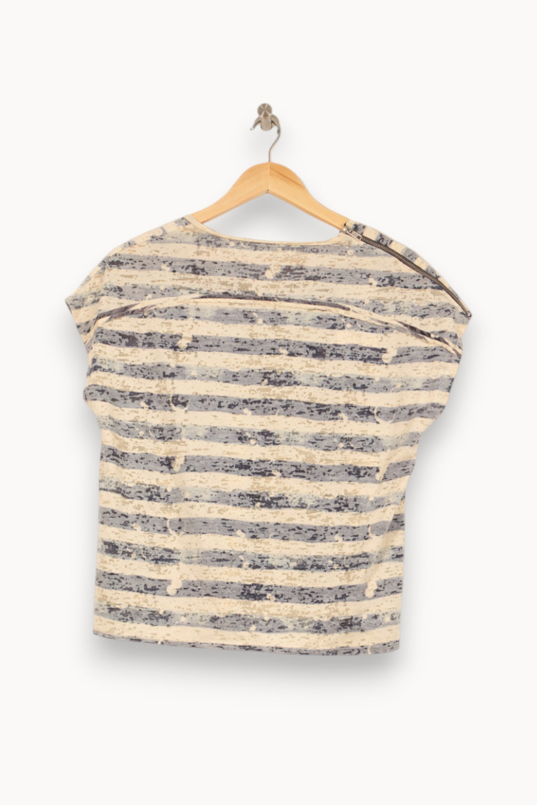 Tee-shirt Rayé Beige et Bleu - Taille S/36 de la marque Bérénice | PARAD62815 - Vendu par Paradigme - Image 4