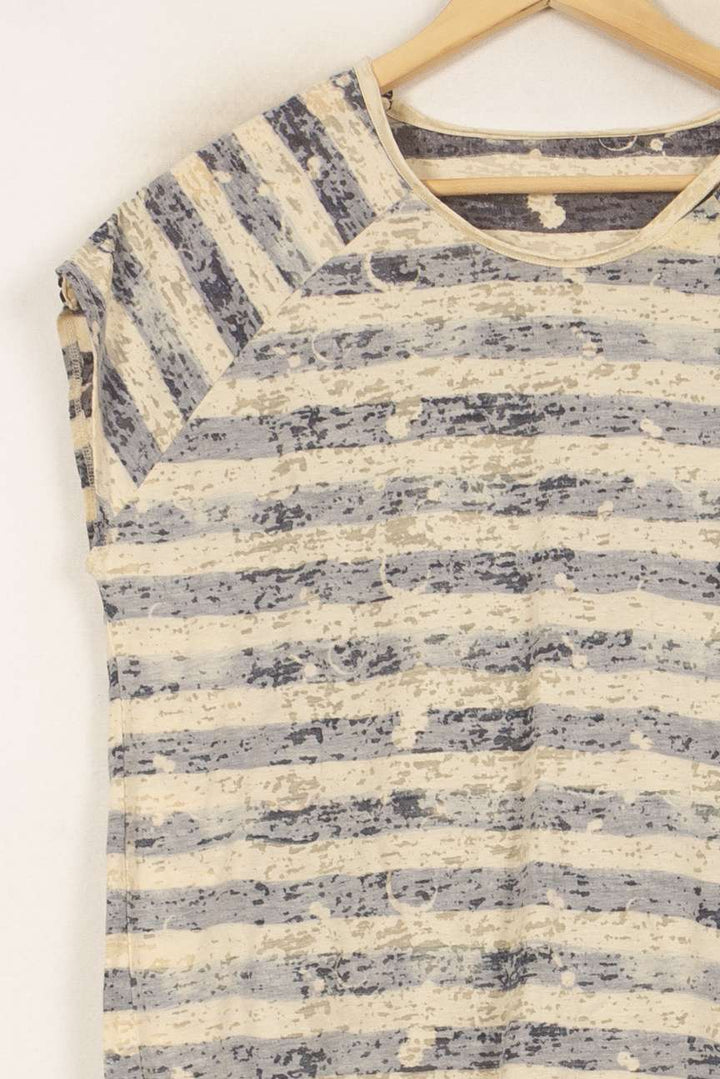 Tee-shirt Rayé Beige et Bleu - Taille S/36 de la marque Bérénice | PARAD62815 - Vendu par Paradigme - Image 3