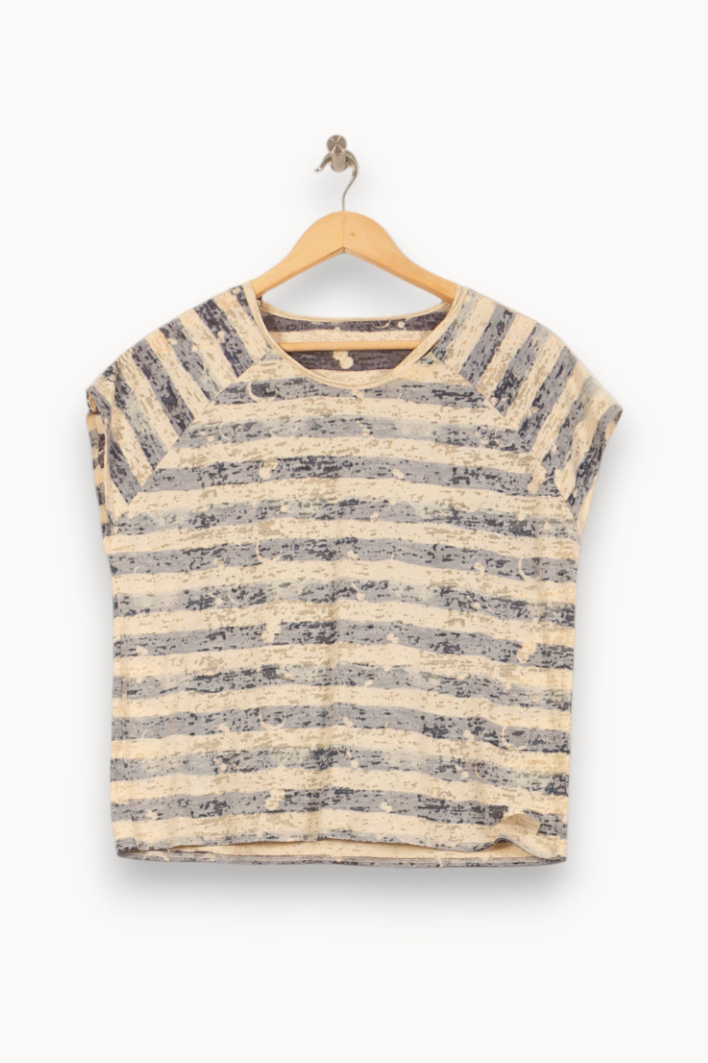 Tee-shirt Rayé Beige et Bleu - Taille S/36 de la marque Bérénice | PARAD62815 - Vendu par Paradigme - Image 2