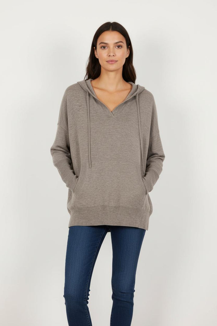 Sweat à Capuche Gris - Taille S/36