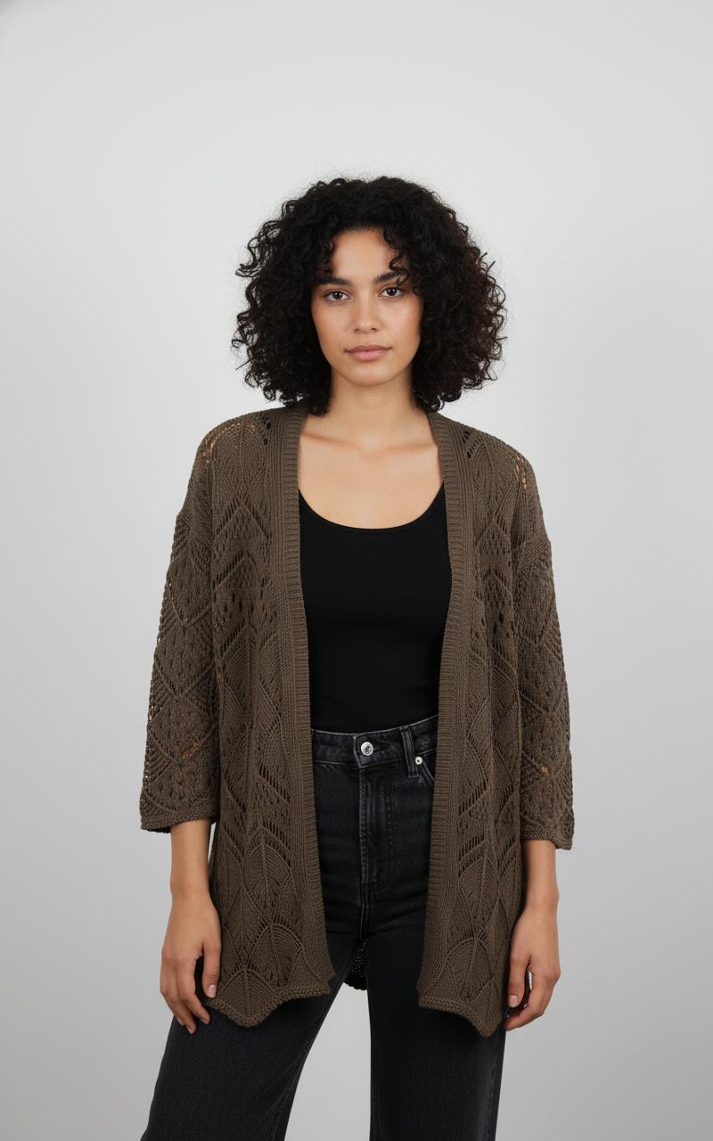 Cardigan Marron - Taille XS/34