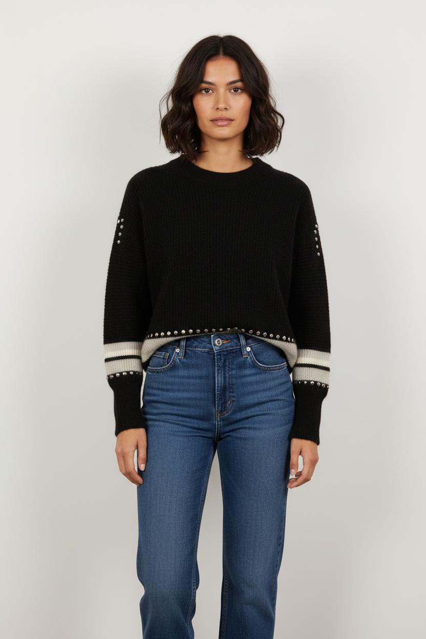 Pull Noir et Blanc - Taille S/36