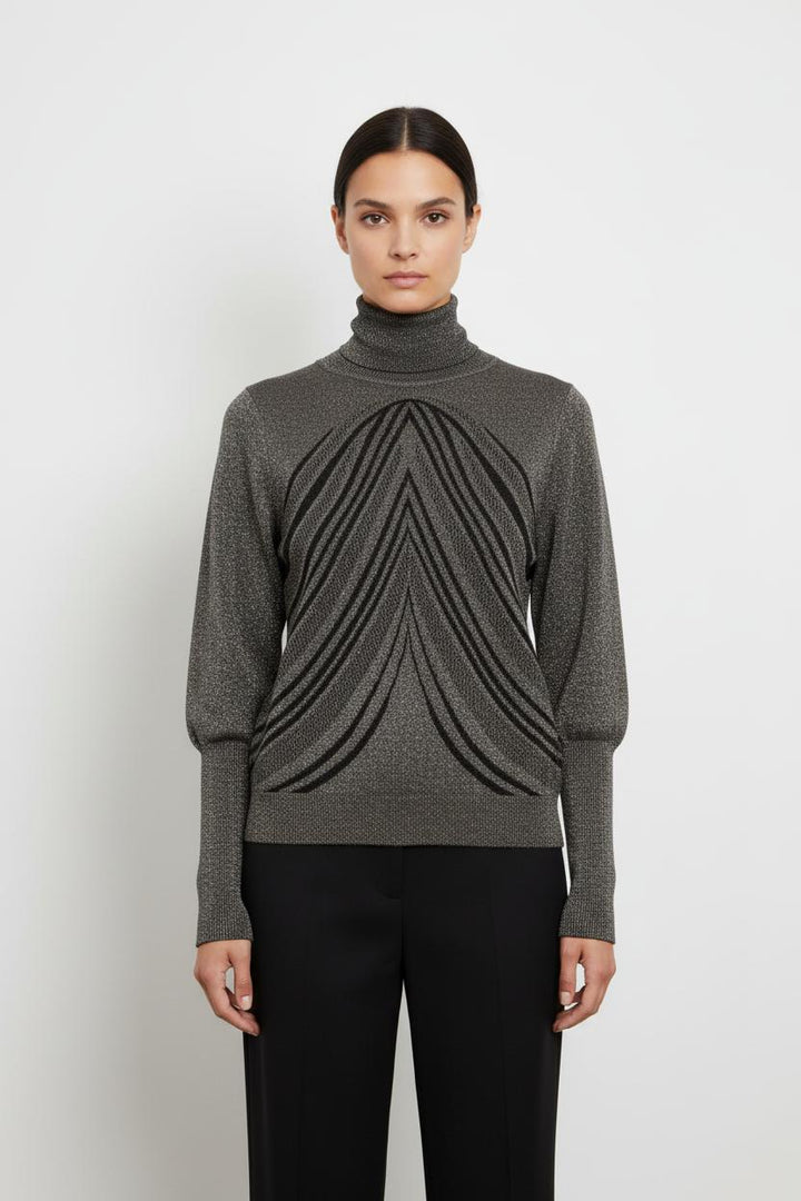 Pull Col Roulé Gris - Taille S/36