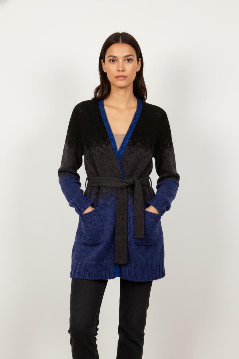 Gilet Noir et Bleu - Taille S/36
