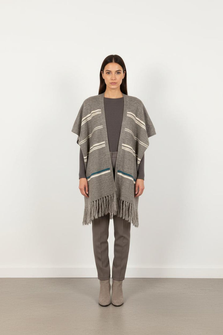 Poncho Gris - Taille T.U.