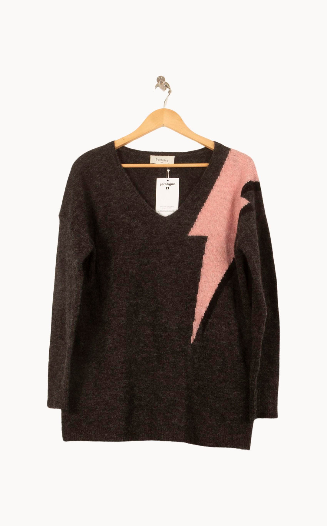 Pull Noir et Rose - Taille S/36 de la marque Bérénice | PARAD62858 - Vendu par Paradigme - Image 2