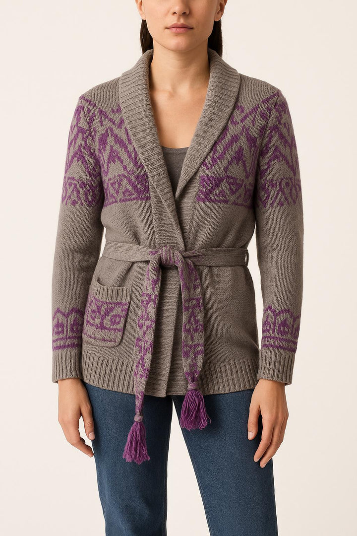 Cardigan Gris et Violet - Taille S/36 de la marque Bérénice | PARAD62859 - Vendu par Paradigme - Image 1