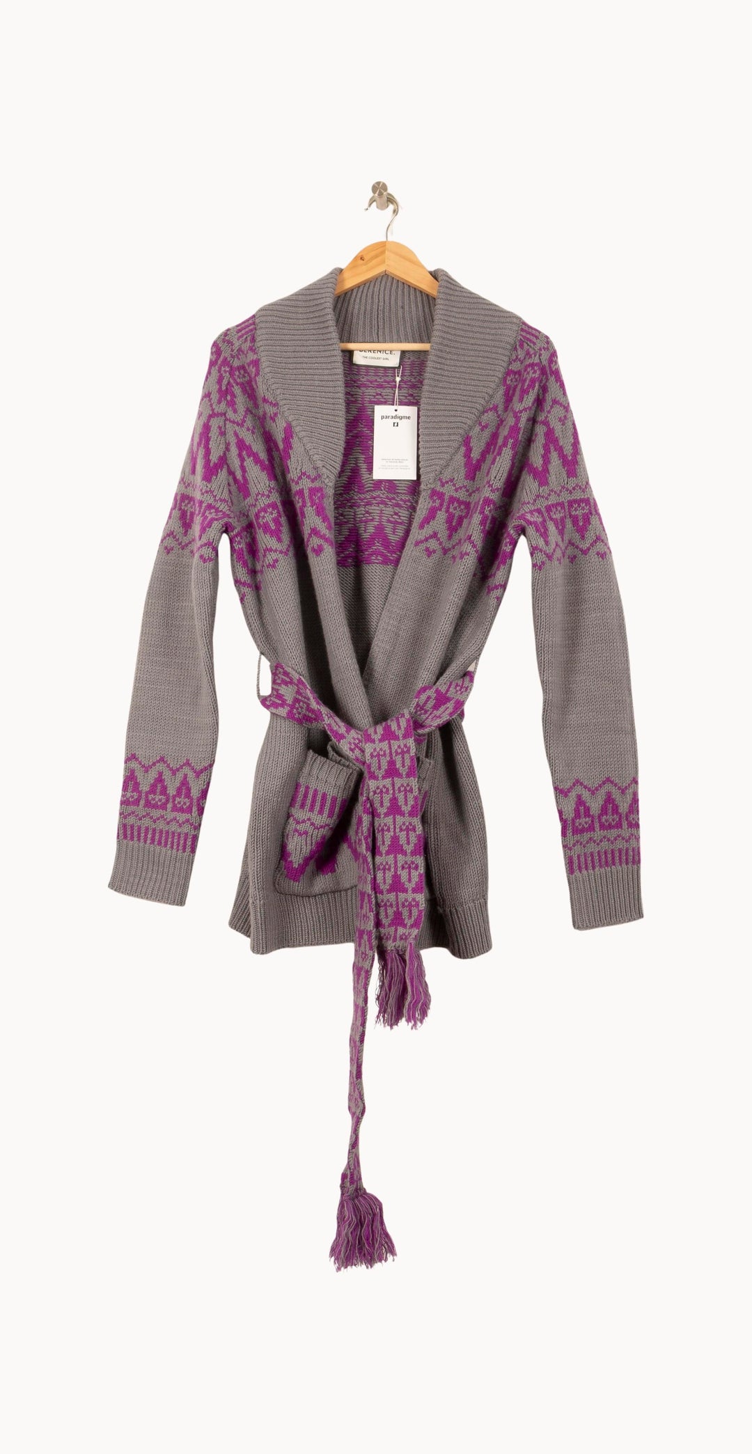 Cardigan Gris et Violet - Taille S/36 de la marque Bérénice | PARAD62859 - Vendu par Paradigme - Image 2