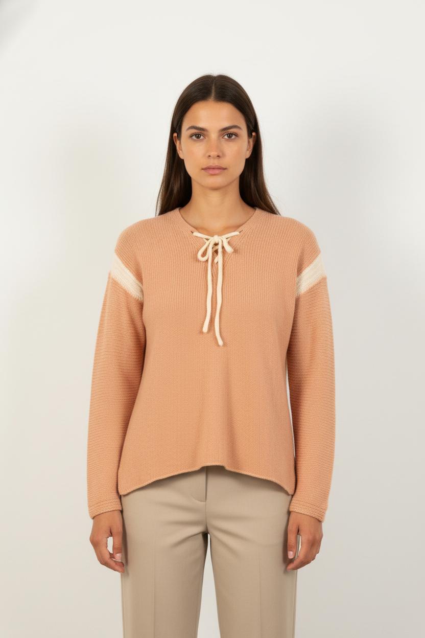 Pull Beige et Blanc - Taille S/36