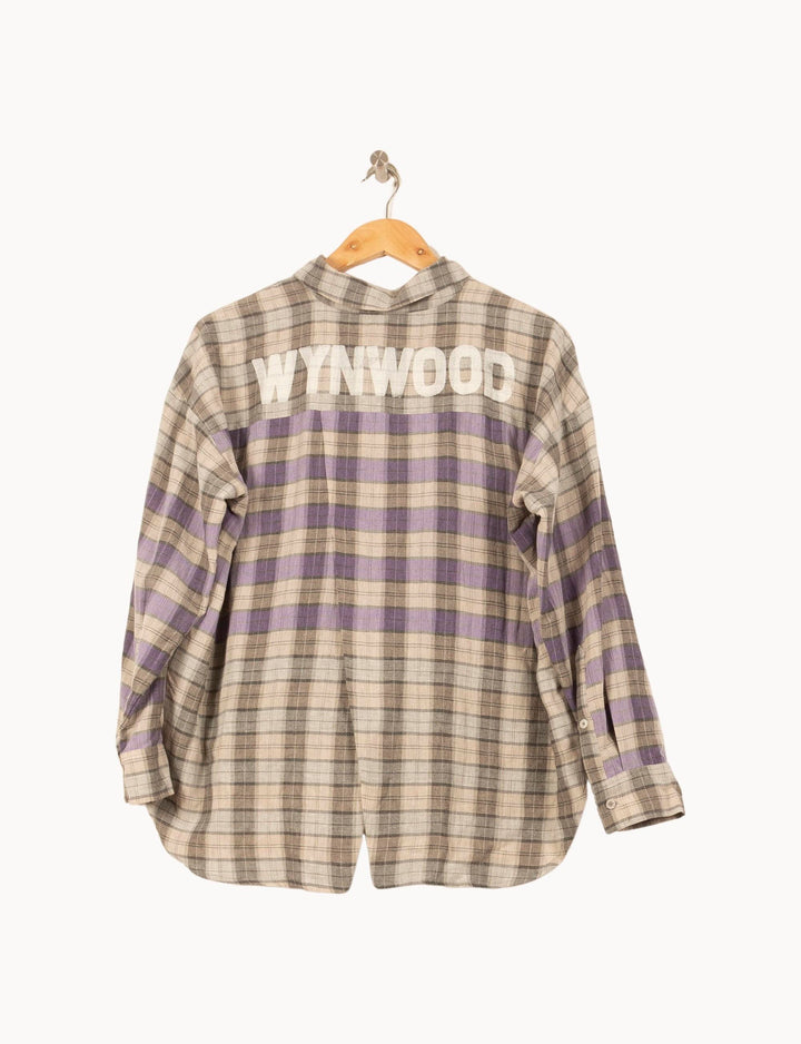 Chemise à Carreaux Beige et Violet - Taille S/36 de la marque Bérénice | PARAD62861 - Vendu par Paradigme - Image 4