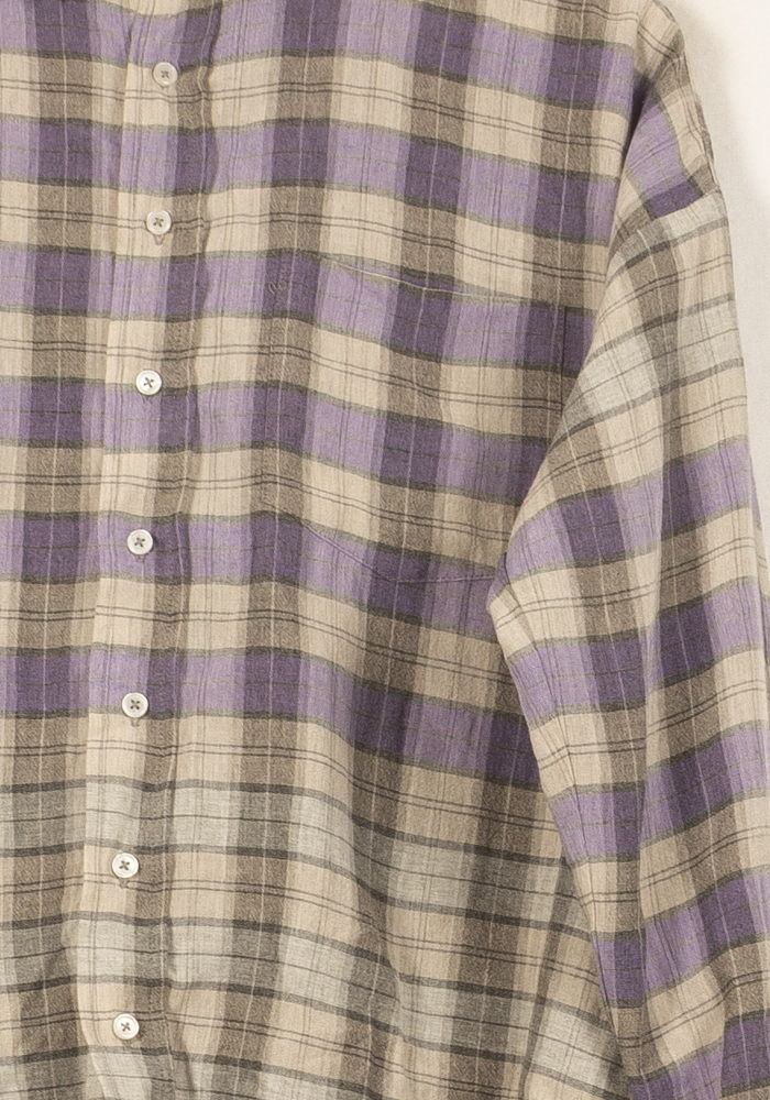 Chemise à Carreaux Beige et Violet - Taille S/36 de la marque Bérénice | PARAD62861 - Vendu par Paradigme - Image 3