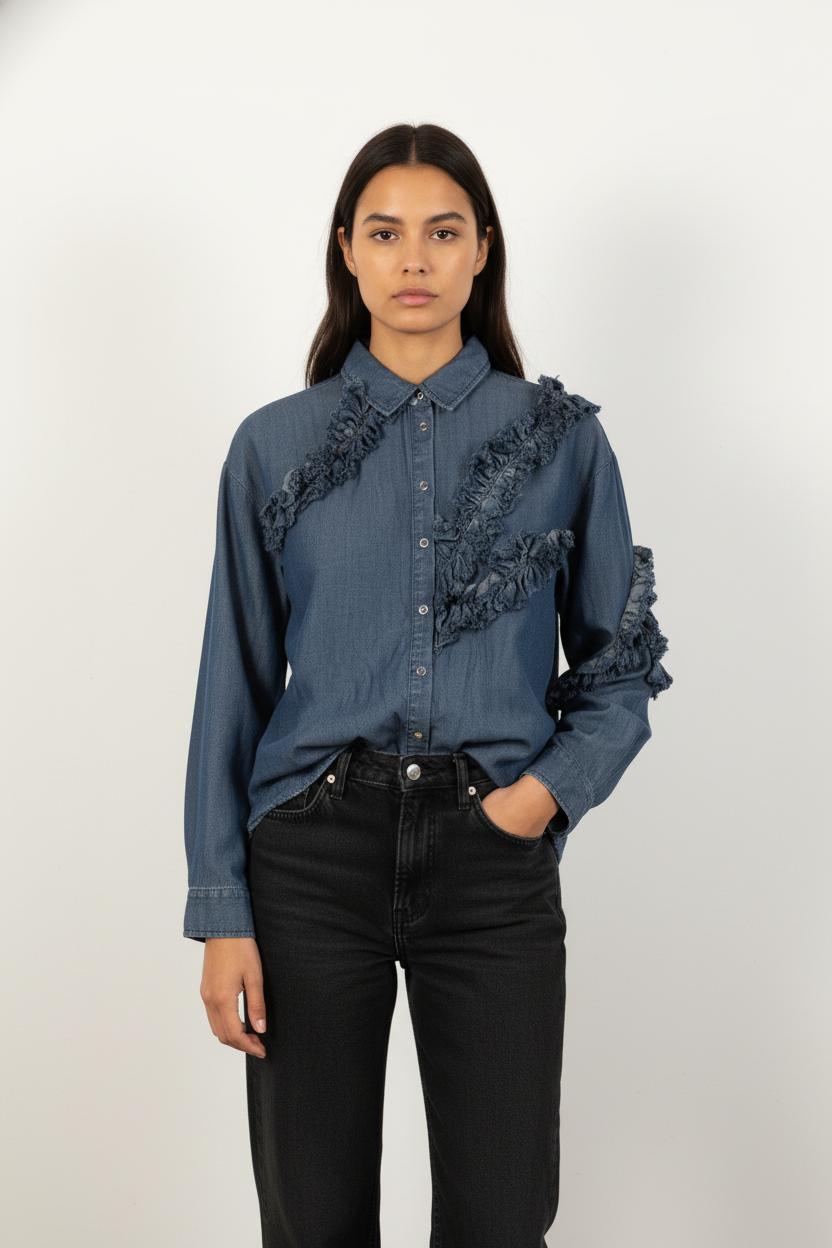 Chemise en Jean Bleue - Taille S/36