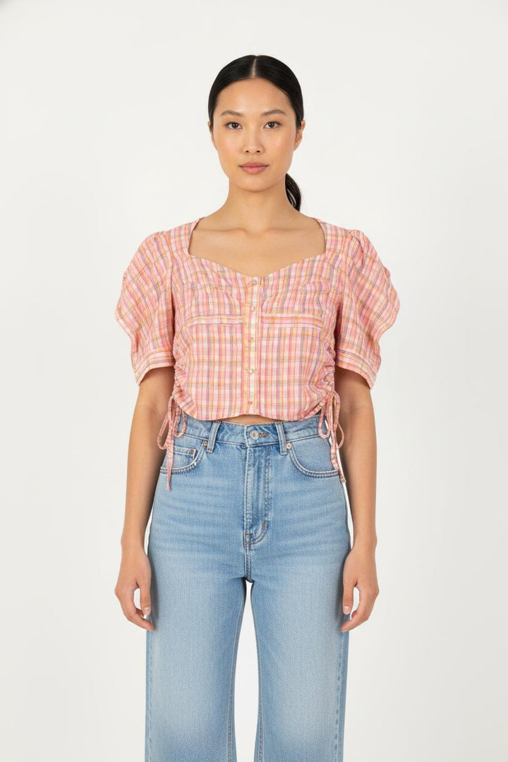 Blouse Rose et Orange - Taille S/36