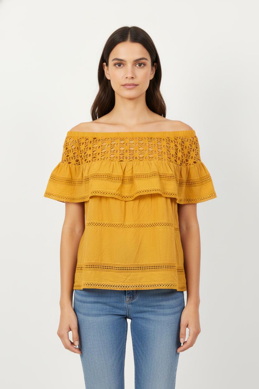 Blouse Orange - Taille S/36
