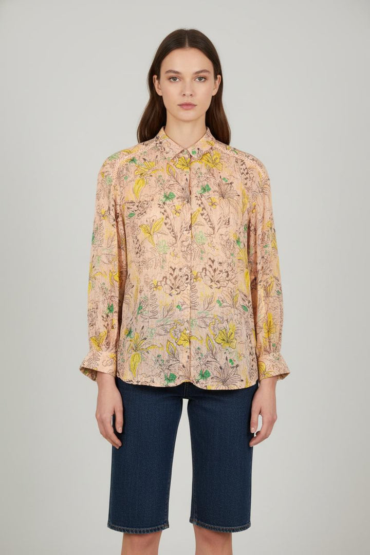 Chemise Rose et Jaune - Taille S/36