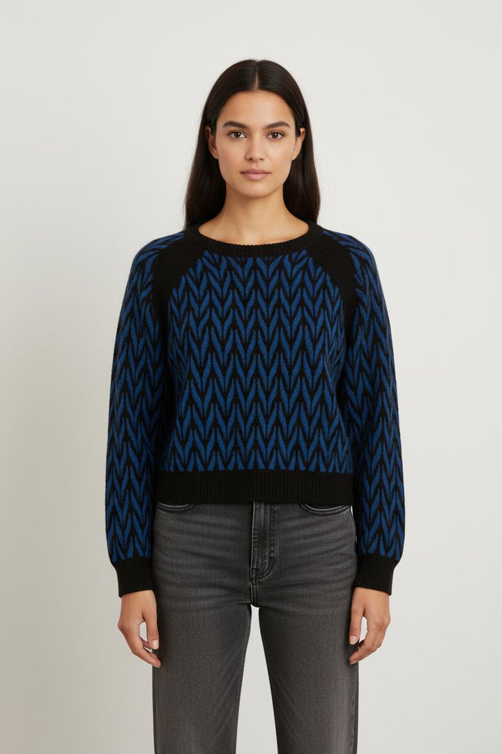 Pull Bleu et Noir - Taille S/36