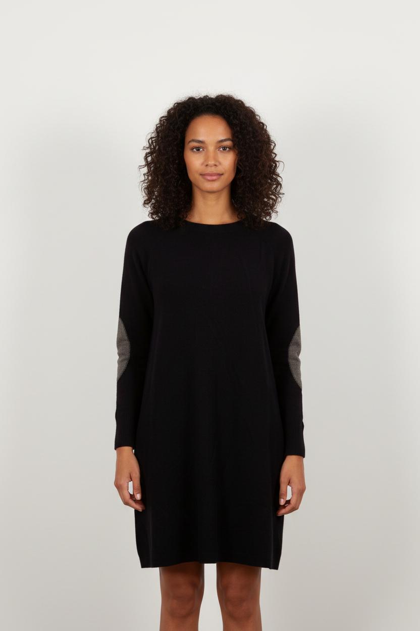 Robe Pull Noire et Grise - Taille S/36