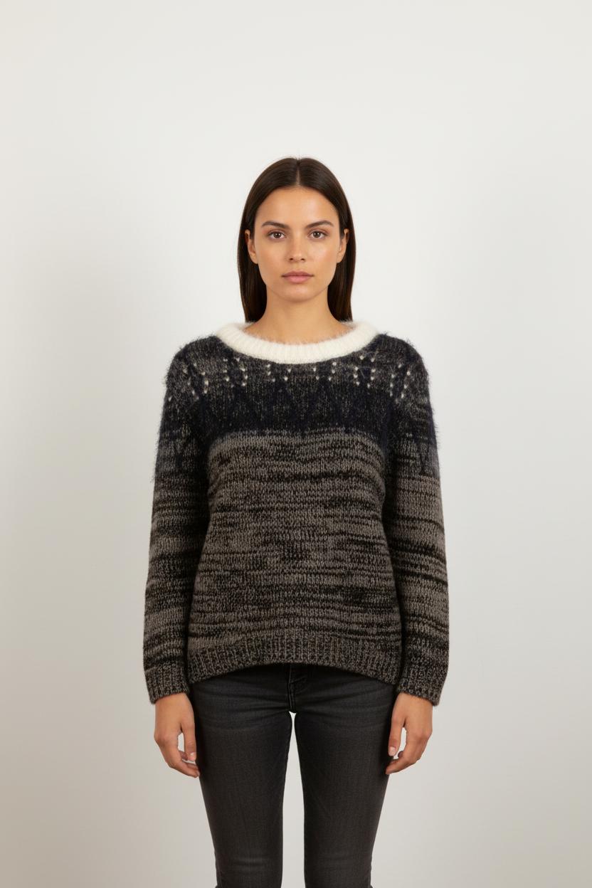 Pull Gris et Bleu - Taille S/36