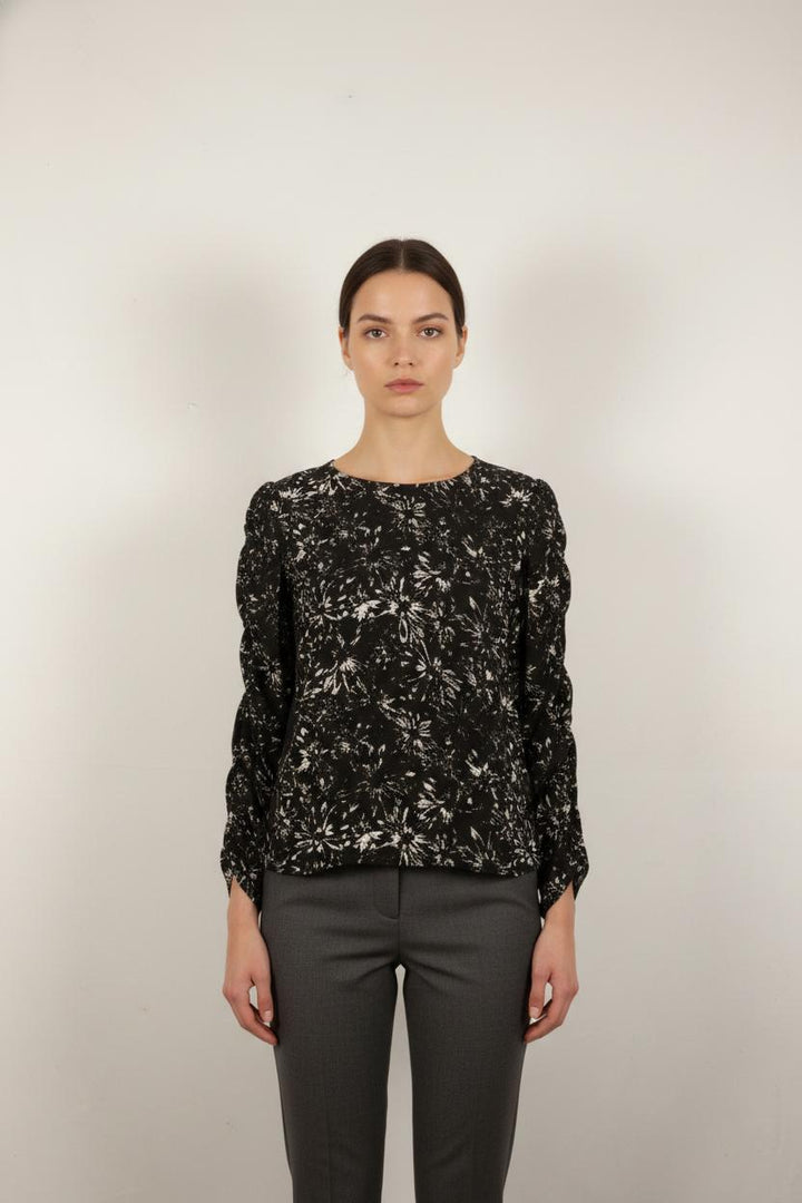 Blouse Noire et Blanche - Taille M/38