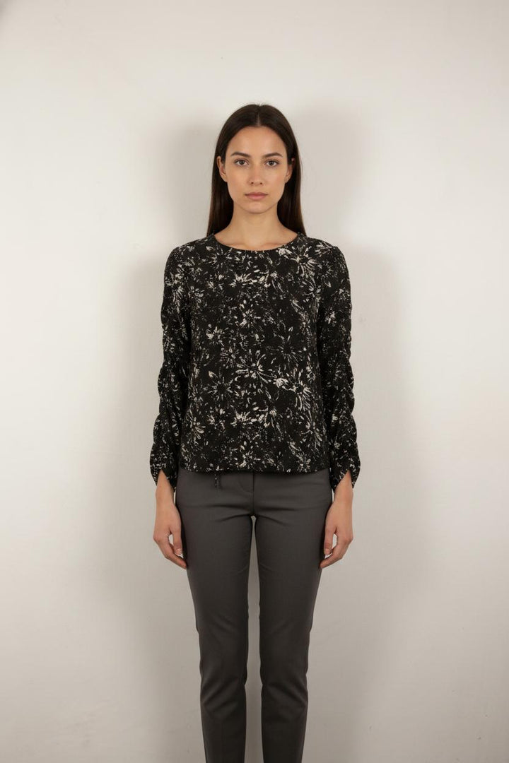 Blouse Noire et Blanche - Taille S/36