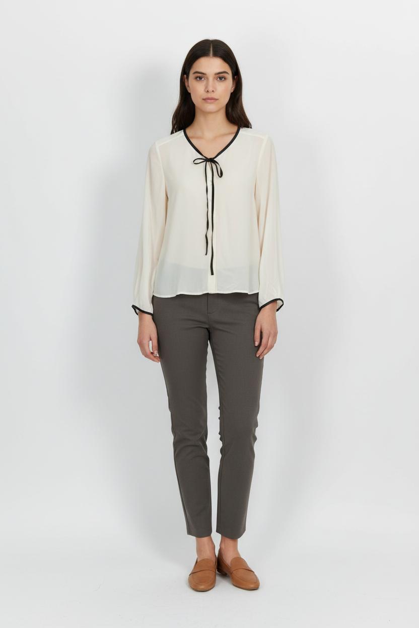 Blouse Beige et Noire - Taille S/36 de la marque Bérénice | PARAD62932 - Vendu par Paradigme - Image 1